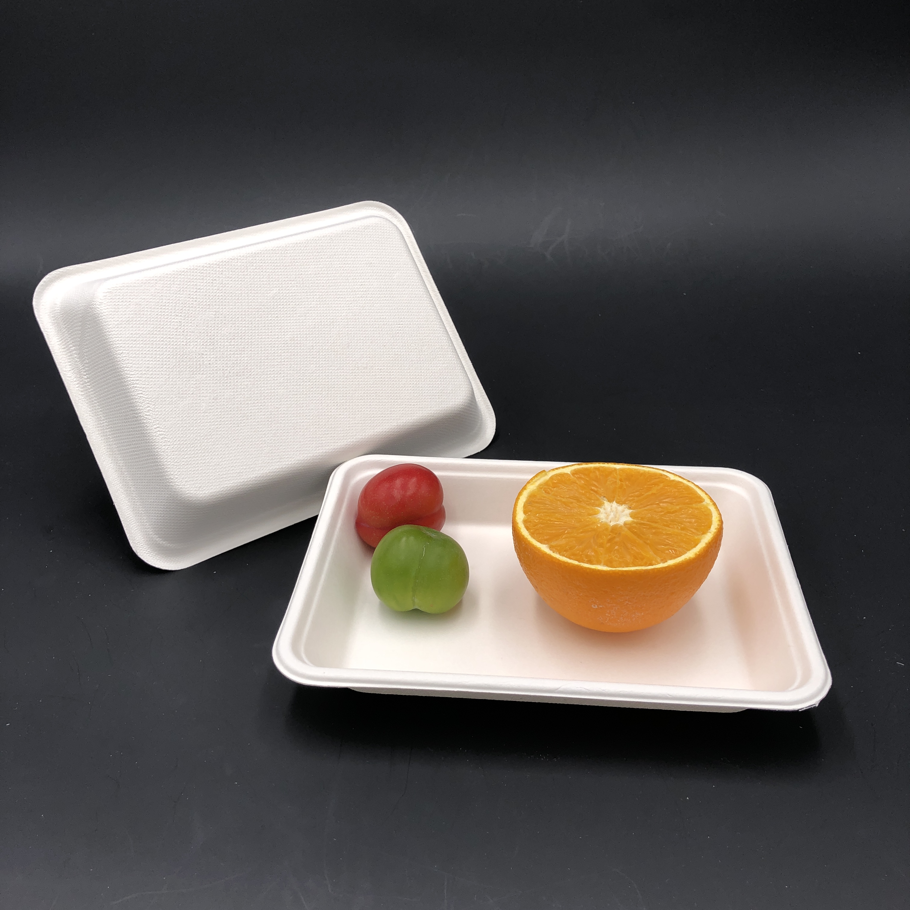 Bandeja rectangular 100% biodegradable