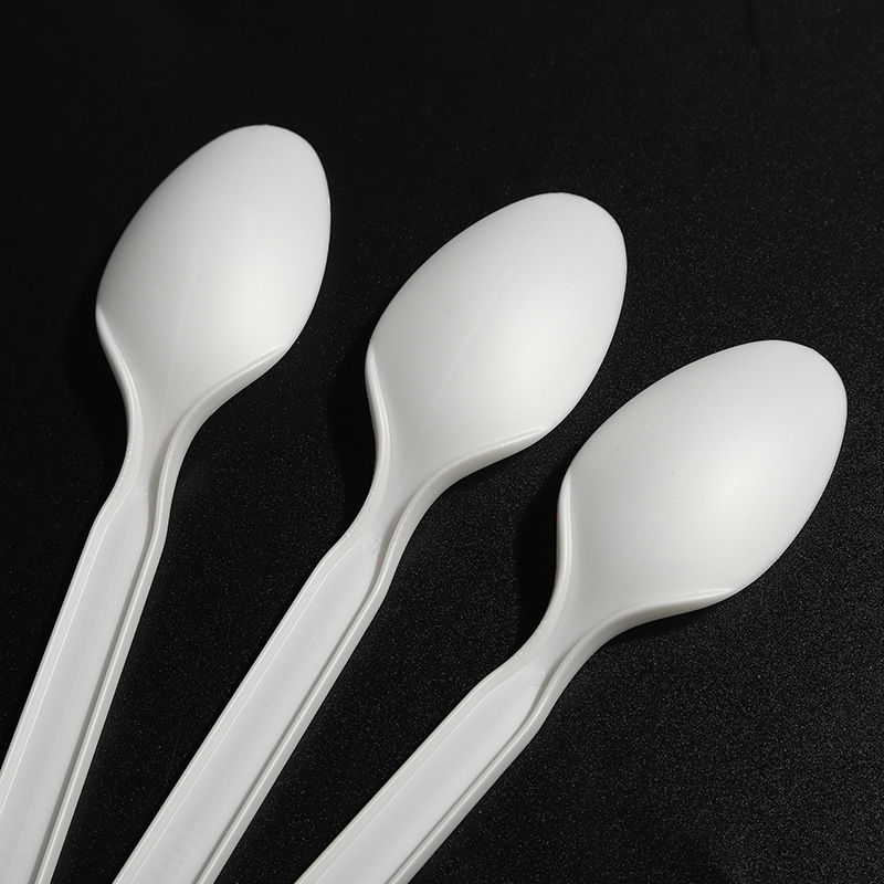 Cuchara CPLA sostenible para llevar de 7 pulgadas