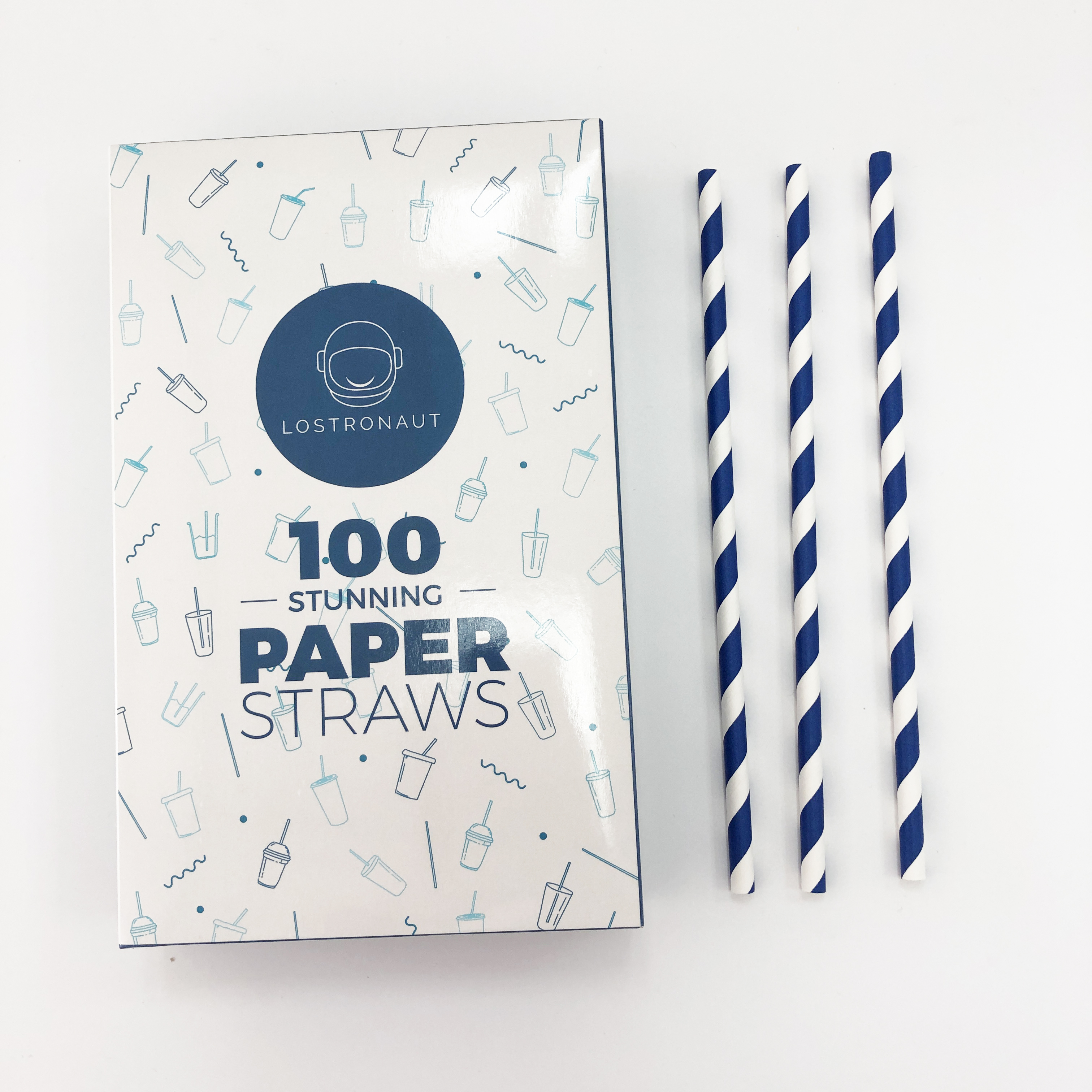Paja de papel biodegradable desechable