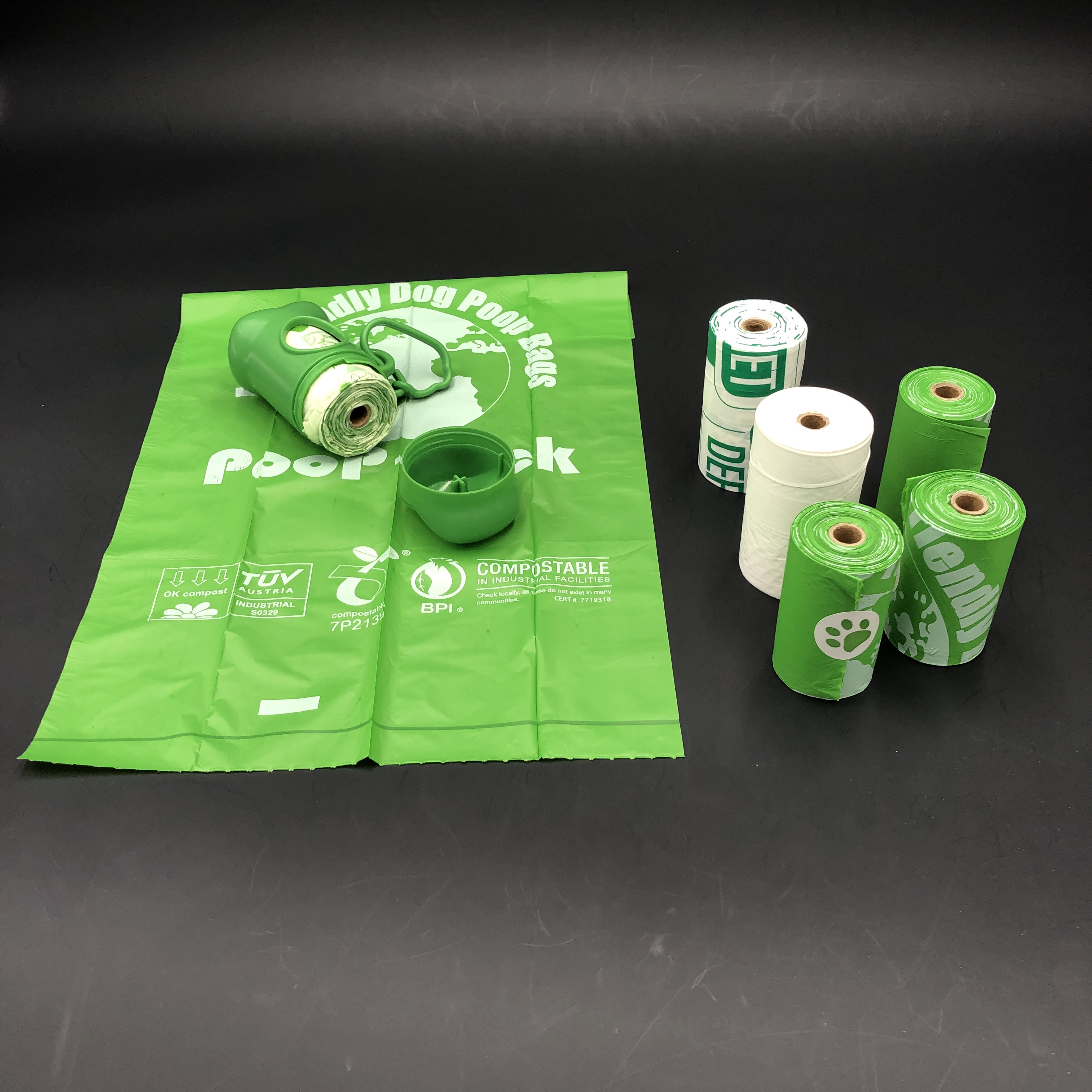Bolsa de caca de perro de almidón de maíz compostable biodegradable desechable