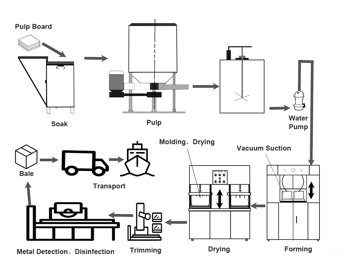 Sugarcane Tableware Production Process
